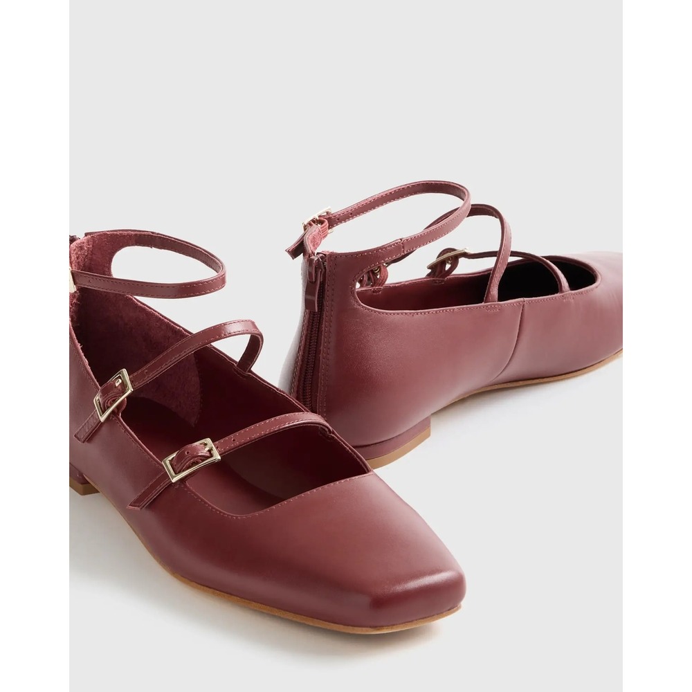Quince Italian Leather Strappy Ballet Flat size 40